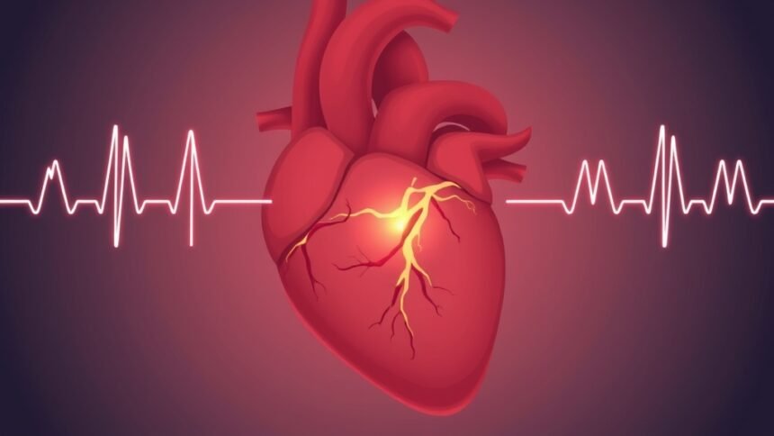 An illustration of the human heart with a highlighted nerve, surrounded by simple animations of electrical impulses and blood flow.