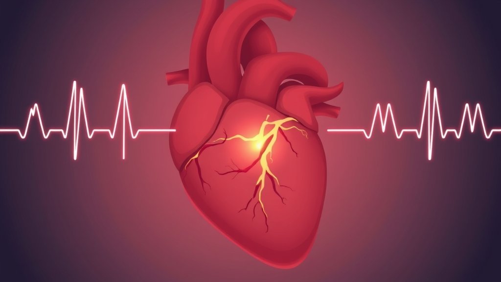 An illustration of the human heart with a highlighted nerve, surrounded by simple animations of electrical impulses and blood flow.