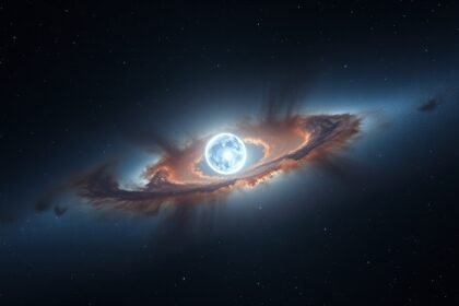 A deep space image of a pristine and pure astronomical object, such as a crystal-clear nebula or a perfectly spherical star, with a subtle background of stars and galaxies