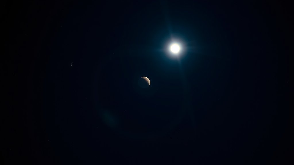 A high-quality image of the night sky with Jupiter shining brightly in the east, with a few stars and a crescent moon visible in the background.
