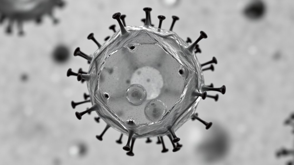 A microscopic image of a cell with a gray background, representing the unknown areas of UPF research, with a subtle hint of a laboratory setting.