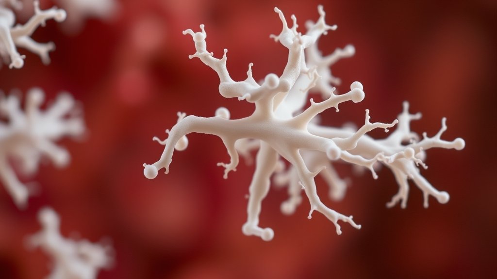 A microscopic image of Oxalobacter formigenes bacteria with a subtle background of intestinal cells, representing the interaction between probiotics and the human gut microbiome.