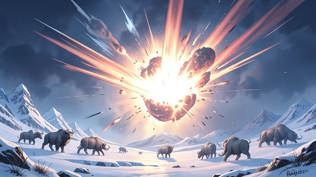 मम्मोथ और अन्य विशाल बर्फ युग के स्तनधारियों का विनाश करने वाला विस्फोटक उल्का