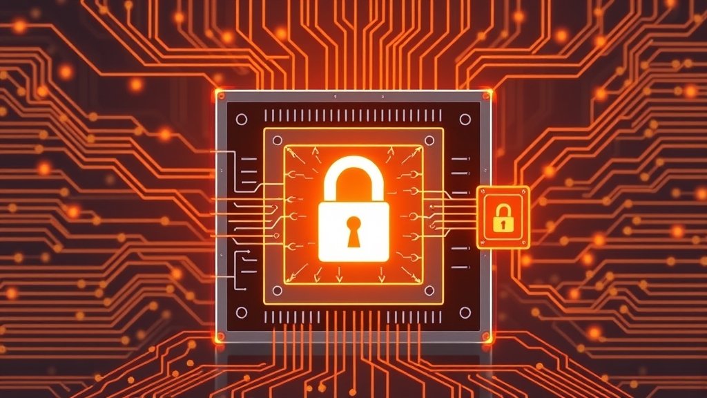 An illustration of a quantum computer with a backup system, highlighting the secure encryption process
