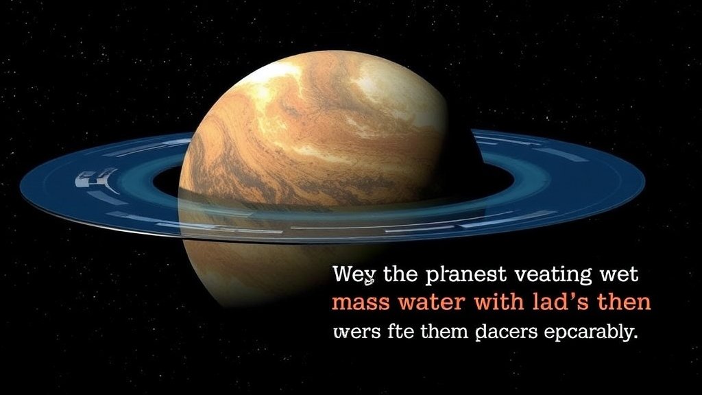 An illustration of a planet with a mixture of water and land, highlighting the uncertainty in measuring water mass fraction in wet planets.