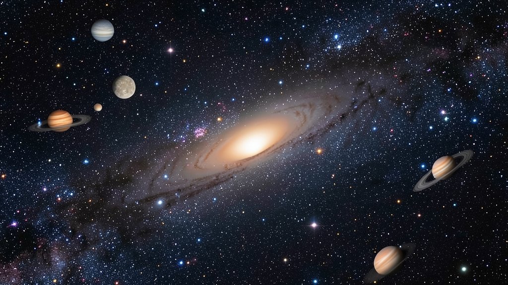 A high-resolution image of comet 3I/ATLAS passing through our Solar System, with a stunning background of stars and planets