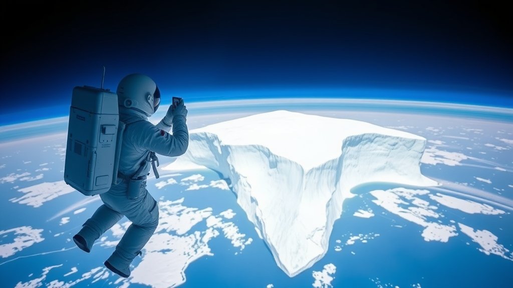 अंतरिक्ष से बर्फ के पहाड़ की तस्वीर: विज्ञान और प्रौद्योगिकी का अद्भुत संयोजन