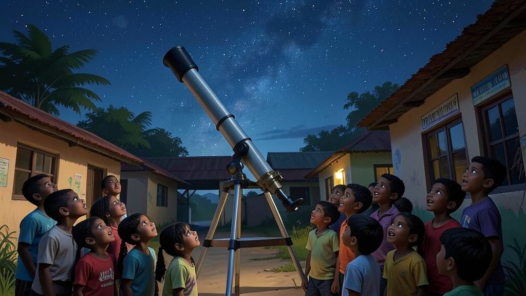 रूरल क्षेत्रों में गहरे आसमान, लेकिन छात्रों के लिए खगोल विज्ञान की सुविधाएं कम