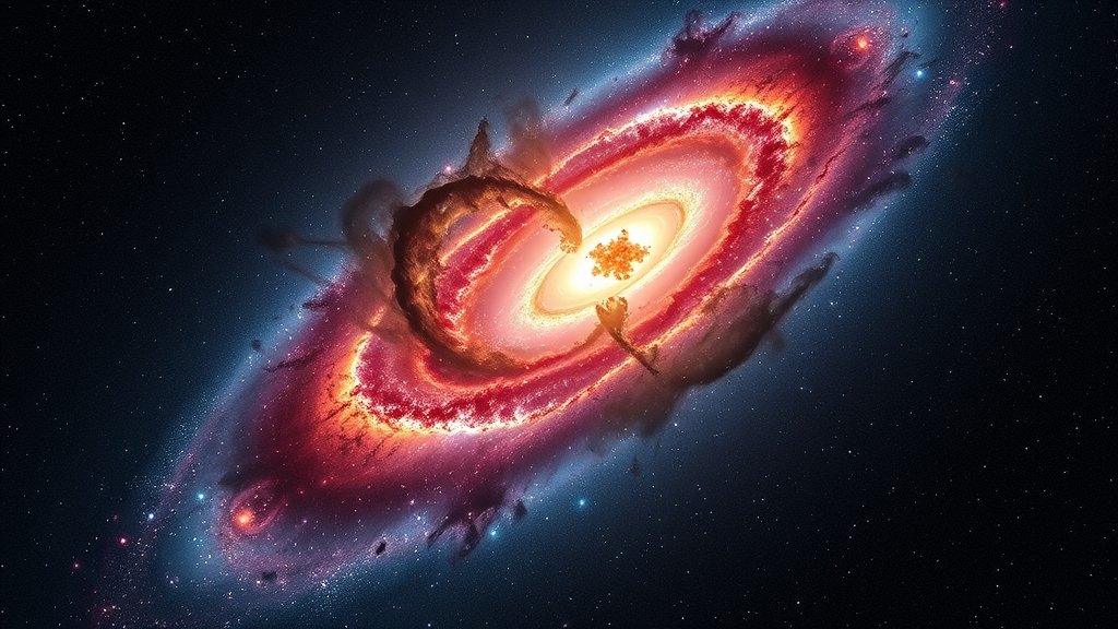 A high-resolution image of a star-forming galaxy with vibrant colors and intricate details, showcasing the birth of new stars and the potential for life.