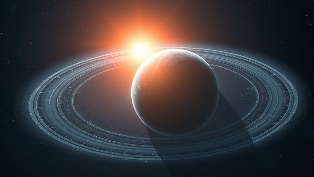 An artist's impression of a cold and icy Earth-like exoplanet orbiting a distant star, with a frozen surface and a thin atmosphere.