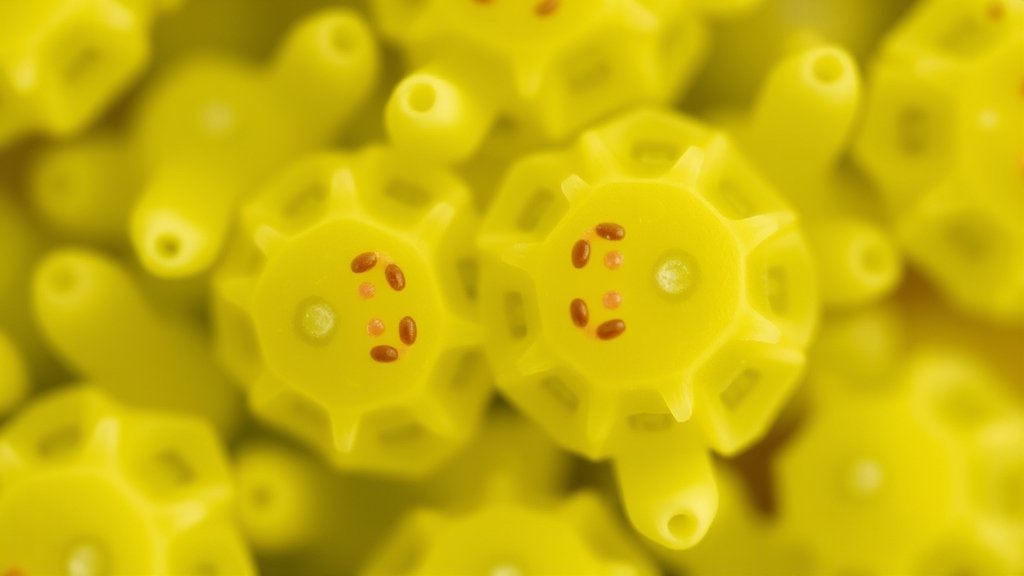 A microscopic image of Kalanchoe cells undergoing asexual reproduction, with a focus on the genetic mechanisms involved.