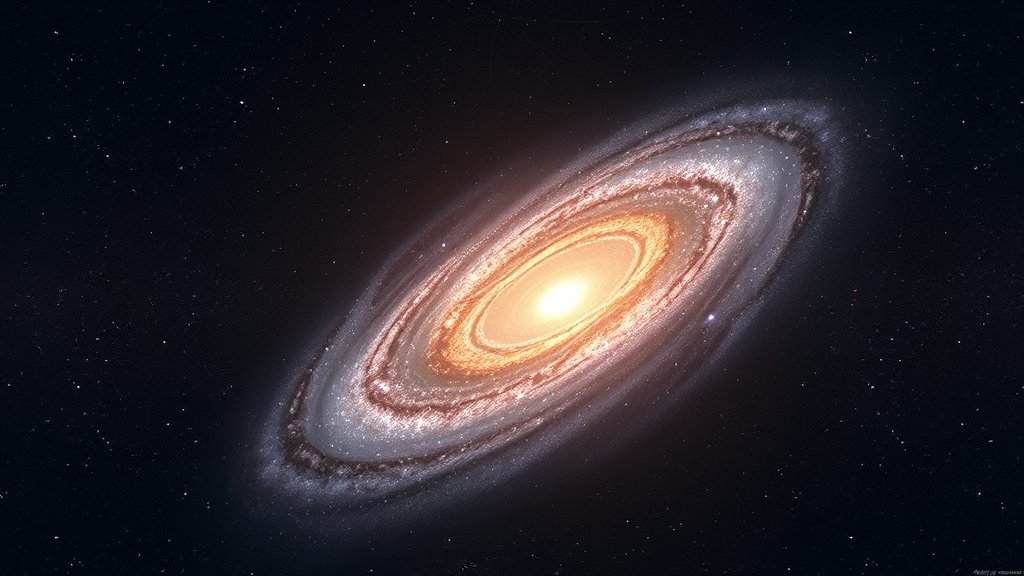 An artist's impression of the James Webb Space Telescope capturing a distant galaxy that existed 280 million years after the Big Bang, with a stunning cosmic background and stars.