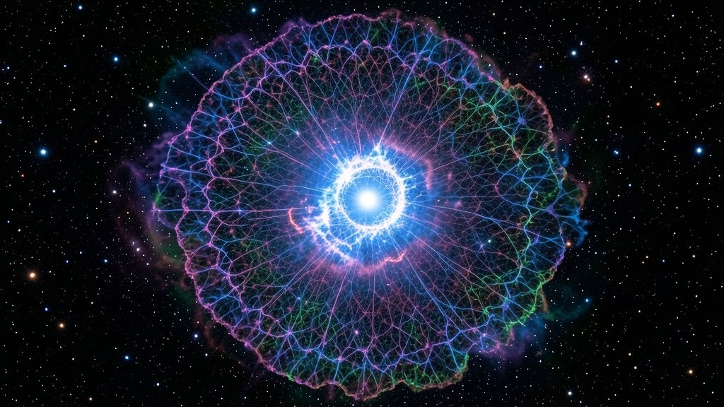 A high-resolution image of the Helix Nebula captured by the James Webb Space Telescope, showcasing its vibrant colors and intricate details.